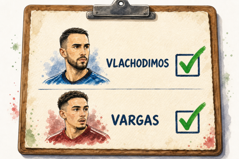 Vlachodimos y vargas, listos e inscritos.